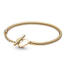 Snake chain 14 gold-plated T-bar heart b 569285C00-20