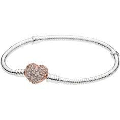 MOMENTS Silver Bracelet w PANDORA Rose P 586292CZ-23