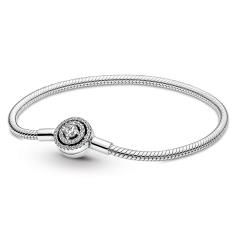 Snake chain sterling silver bracelet wit 590038C01-16