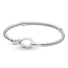 Snake chain sterling silver bracelet wit 590792C00-21