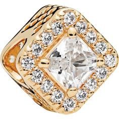 Geometric Radiance 14k Gold Charm w Clea 756207CZ