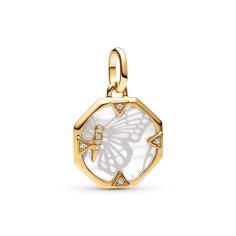 Butterfly 14k gold-plated medallion with 763366C01