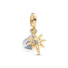 Engravable star sterling silver and 14k 763588C01