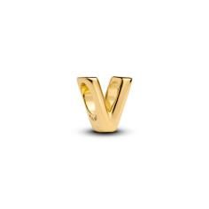 Letter V 14k gold-plated charm 763968C00