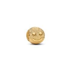 Textured happy face 14k gold-plated mini 764526C00