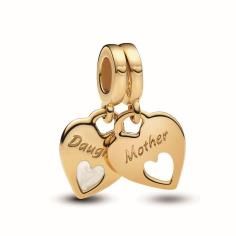 Mother and daughter hearts 14k gold-plat 769187C01