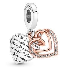 Heart sterling silver and 14k rose gold- 781062C01