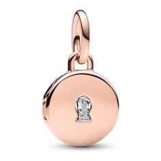 Key hole engravable locket 14k rose gold 783066C01
