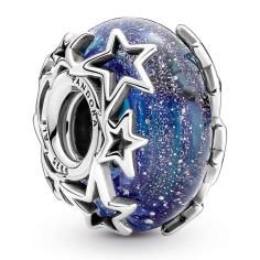 Sterling silver charm with galaxy glitte 790015C00