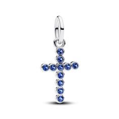 Cross sterling silver dangle with stella 794063C01