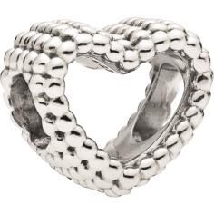 Beaded Heart Silver Charm 797516