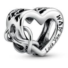 Love You Mum Infinity Heart Silver Charm 798825C00