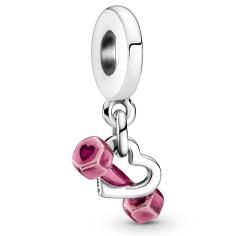 Dumbbell &amp; Fitness Silver Hanging Charm 799545C01