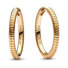Snake chain pattern 14k gold-plated hoop 269532C00