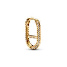 14k gold-plated hoop link earring with c 269682C01