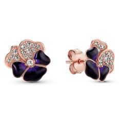 Pansy 14k rose gold-plated stud earrings 280781C01