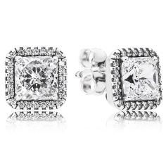 Timeless Elegance Silver Earring Studs w 290591CZ