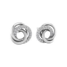 Encircled sterling silver stud earrings 291076C01