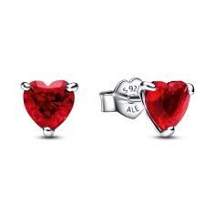 Heart sterling silver stud earrings with 292549C01