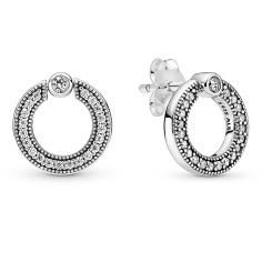 Pandora Logo Reversible Stud Silver Earr 299486C01
