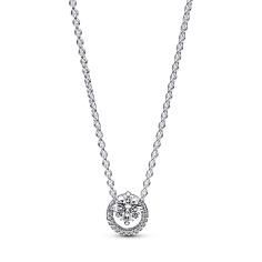 Sterling silver collier with clear cubic 391174C01-45