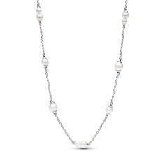 Sterling silver collier with white treat 393175C01-45