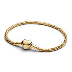 Faceted snake chain 14k gold-plated brac 564236C00-18