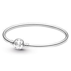 Sterling silver bangle with clear cubic 590009C01-21