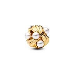 14k gold-plated charm with white lacquer 763915C01