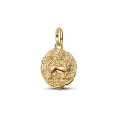 Lion 14k gold-plated medallion with clea 763974C01
