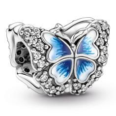Butterfly sterling silver charm with cle 790761C01