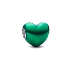 Heart sterling silver charm with transpa 793337C07