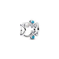 Fish sterling silver charm with shimmeri 793819C01