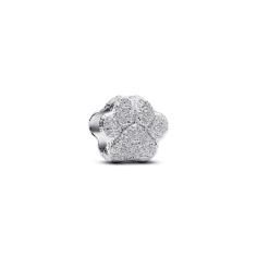 Textured paw sterling silver mini charm 794043C00