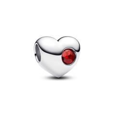 Engravable heart sterling silver charm w 794161C01