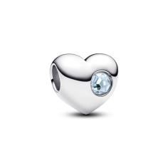 Engravable heart sterling silver charm w 794161C03