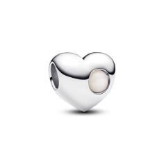 Engravable heart sterling silver charm w 794161C06