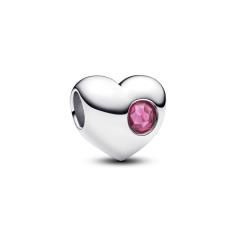 Engravable heart sterling silver charm w 794161C10
