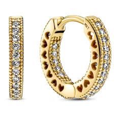 Pandora Shine Hoop Earrings w Clear CZ 266317C01