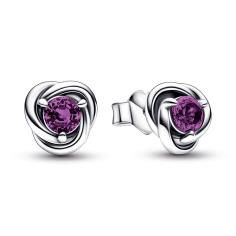 February Birthstone silver stud earrings 292334C02
