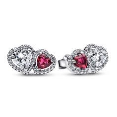 Hearts sterling silver stud earrings wit 293633C01