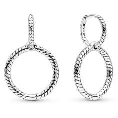 Moments Snake Chain Silver Double Hoop E 299562C00