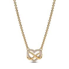 Infinity heart 14k gold-plated necklace 362666C01-50