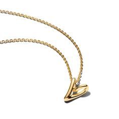 Heart 14k gold-plated collier 364360C00-45