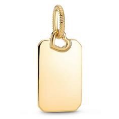Engravable rectangle 14k gold-plated pen 368611C00