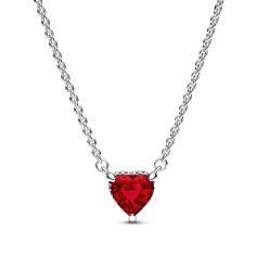 Heart sterling silver collier with cherr 392542C01-45