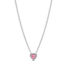 Heart sterling silver collier with fancy 398425C02-45