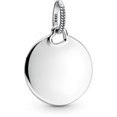 Engraving Bar Silver Round Pendant 398610C00