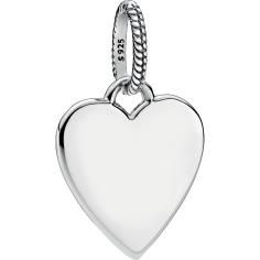 Engraving Bar Heart Silver Pendant 398914C00
