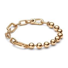 14k Gold-plated bead and link bracelet 562793C00-4